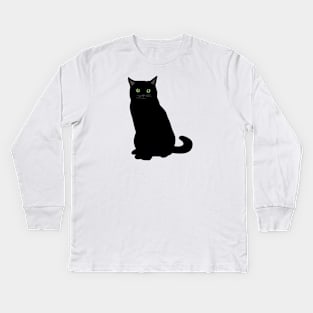 Black Cat Kids Long Sleeve T-Shirt